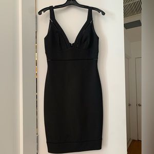 Elizabeth and James mesh detail simple cocktail dress 6 lbd